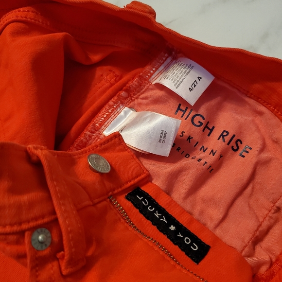 LUCKY Brand Bridgette high rise skinny red jeans size 4 / 27 A - Picture 5 of 5